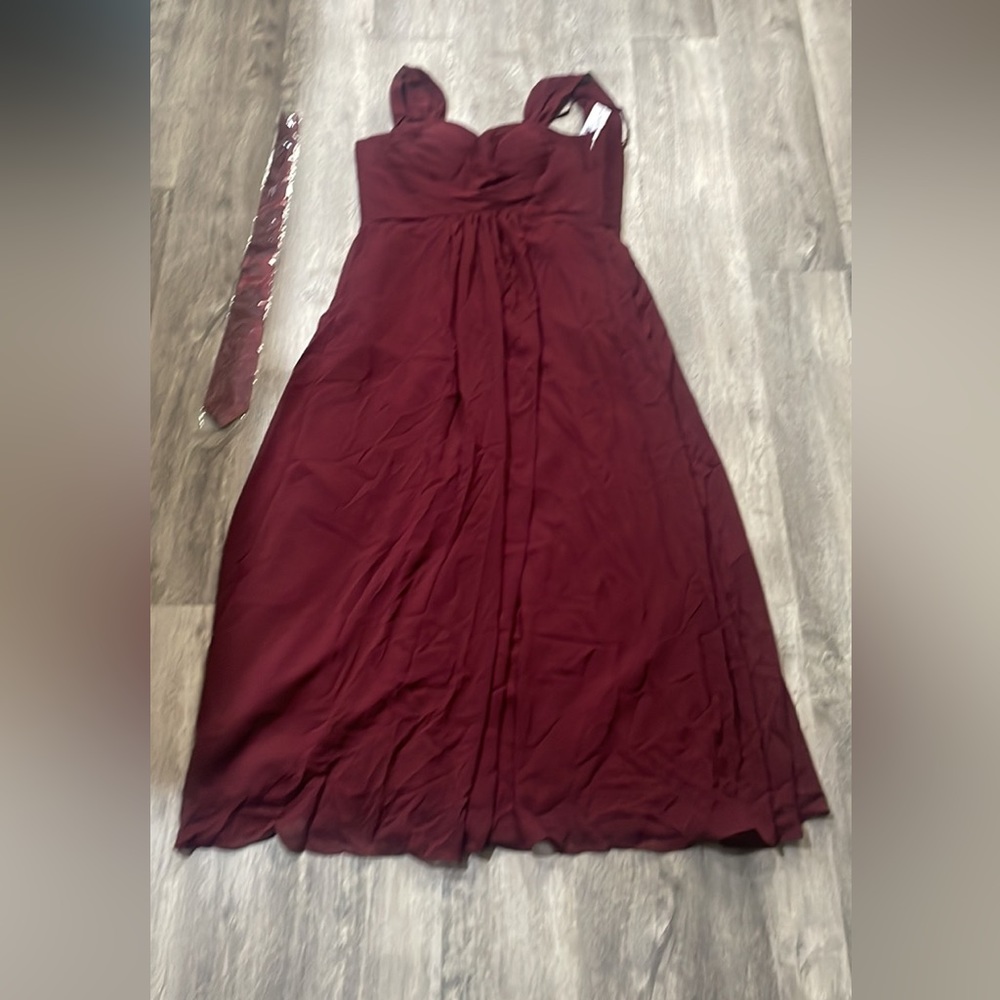 Burgundy formal gown, mother of the bride, bridesmaid and more. Size 16